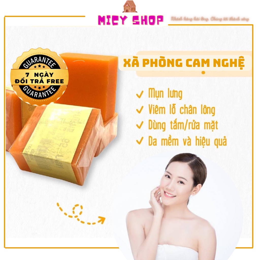 Xà Phòng Nghệ Thái Lan Orange Soap mã MICY022 trị mụn lưng trắng da TL 65gr