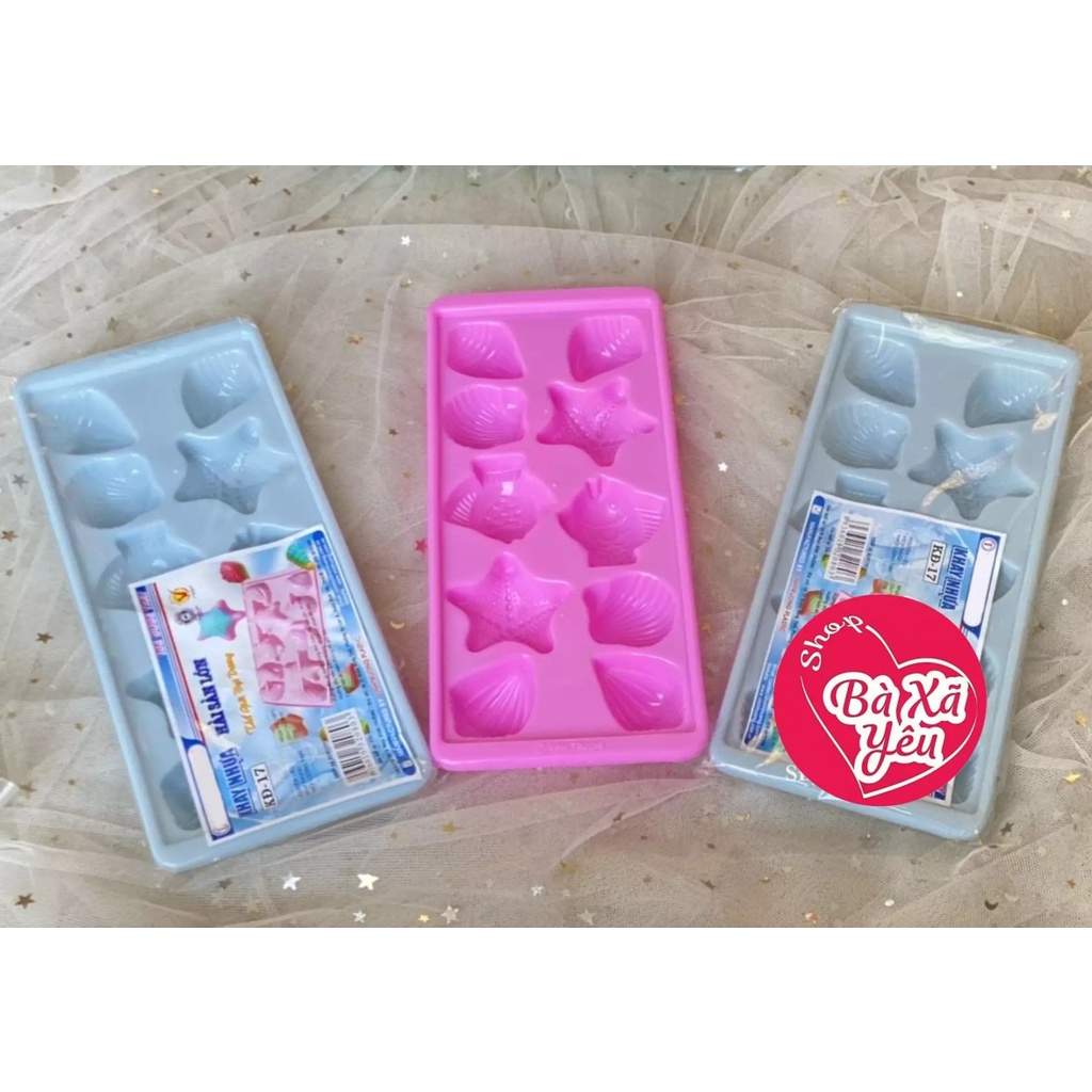 Combo 5 khuôn rau câu , khay đá , làm bánh hải sản - BX3403