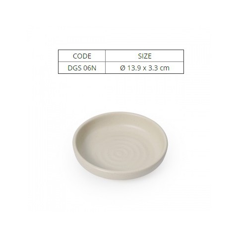 Dĩa Nhựa Melamine Gân Sâu Nhám Màu Nâu - DGS06NMN