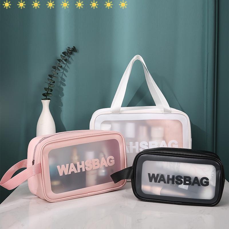 FOREVER Transparent Multifunction Bags Wash Bags Clear Makeup Cases Cosmetic Bag Beauty Case Make Up Pouch Storge Bags Beautician Cosmetic Holder PVC High Quality Travel Organizer/Multicolor