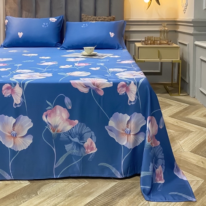 Bộ ga gối tencel 60s SiMi Bedding nhập khẩu cao cấp, ga gối tencel mềm mát hoạ tiết nhiều màu