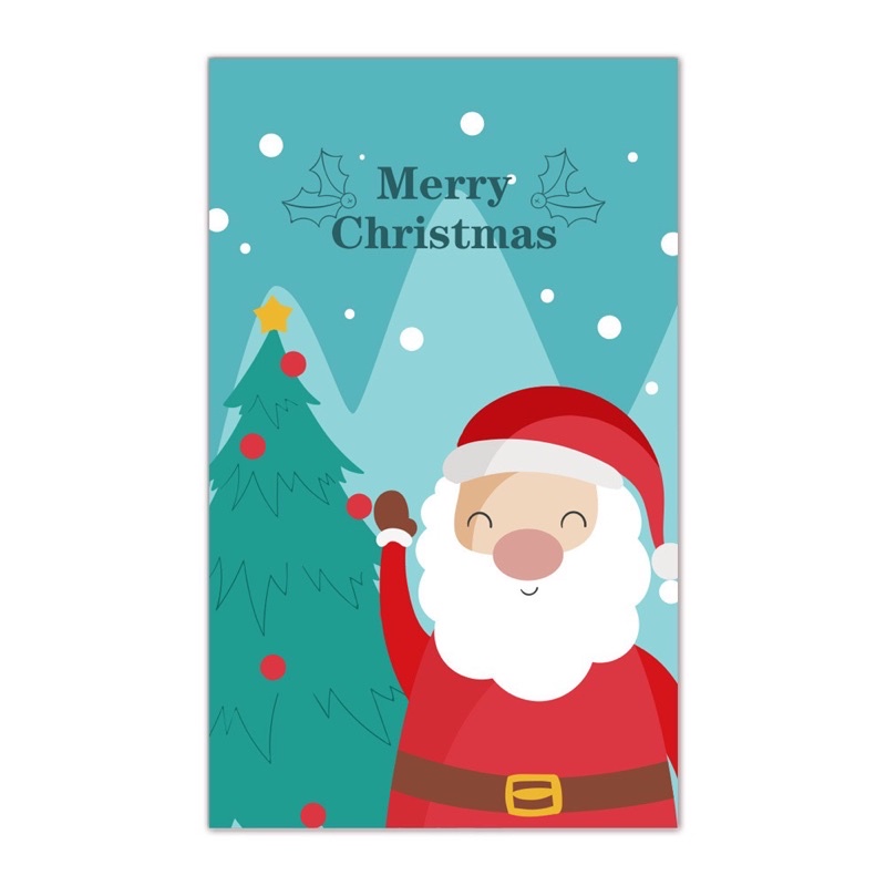 Set 10 tag Noel gắn hộp quà, túi bánh size 5.4 x 9 cm