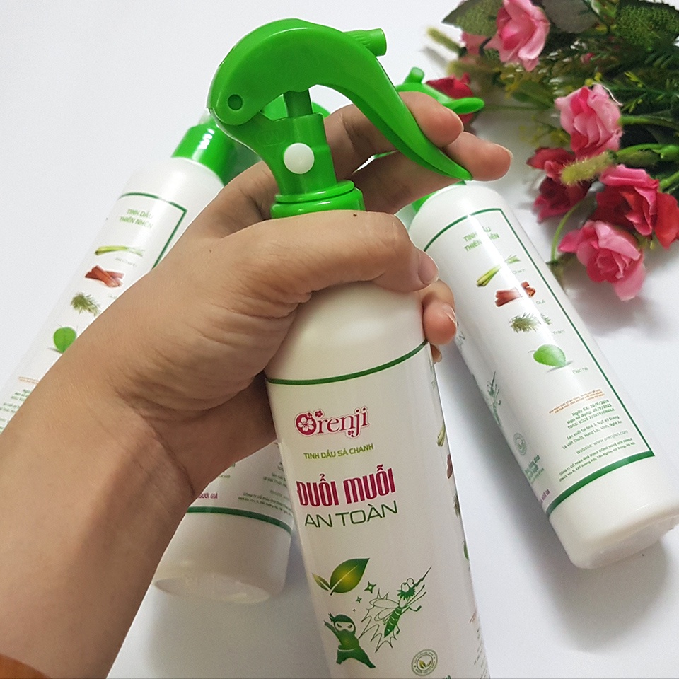 Xịt Đuổi Muỗi Hữu Cơ Tinh Dầu Sả Chanh An Toàn Cho Bé Yêu Orenji 250ml