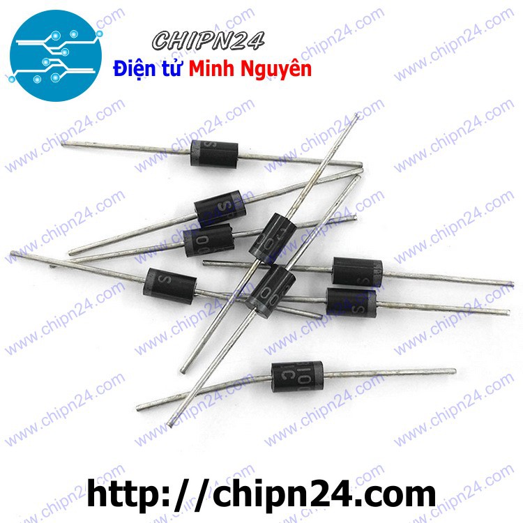 [5 CON] Diode SR3100 DIP DO-27 3A 100V 3100) [Diode Schottky]
