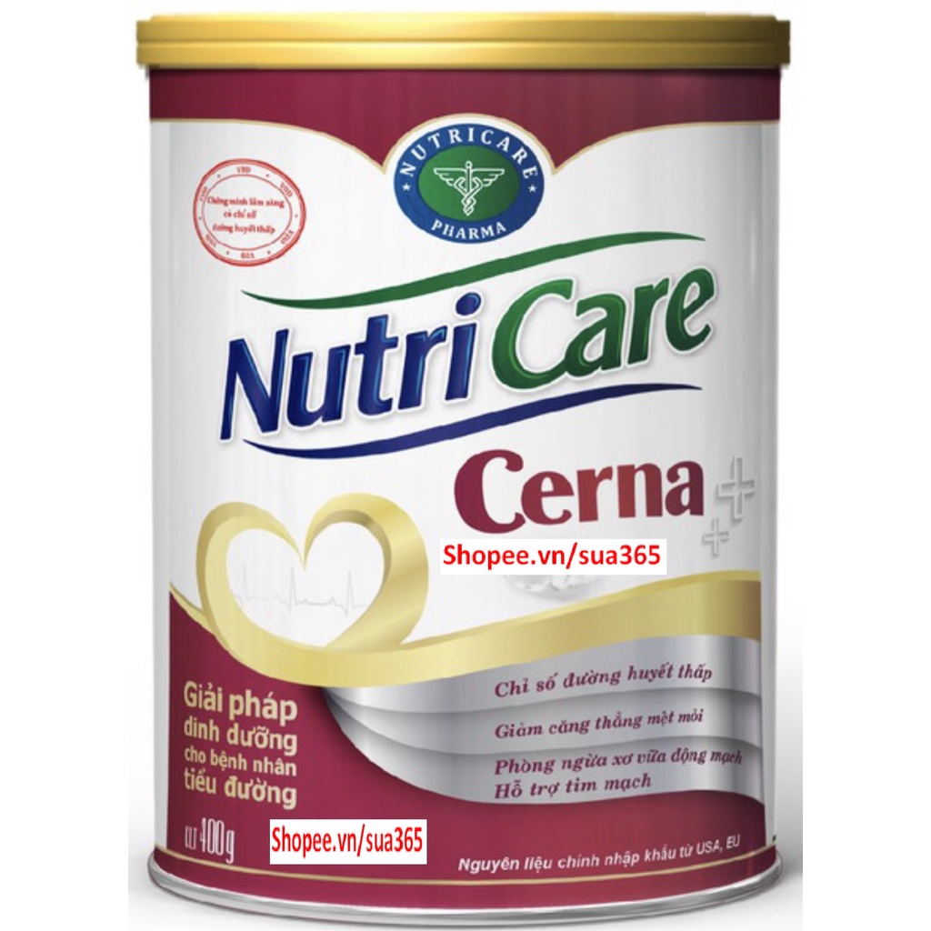Sữa Nutricare Cerna ( Đủ loại: 900g và 400g ) - Sữa Tiểu Đường - Date Luôn Mới