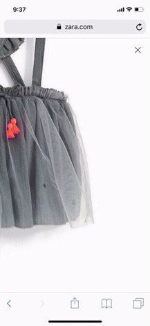 Chân váy kèm đai Zara (1-6Y)