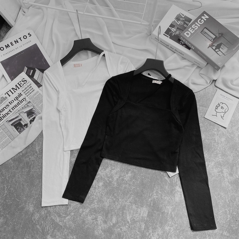 Áo cổ vuông dây chéo