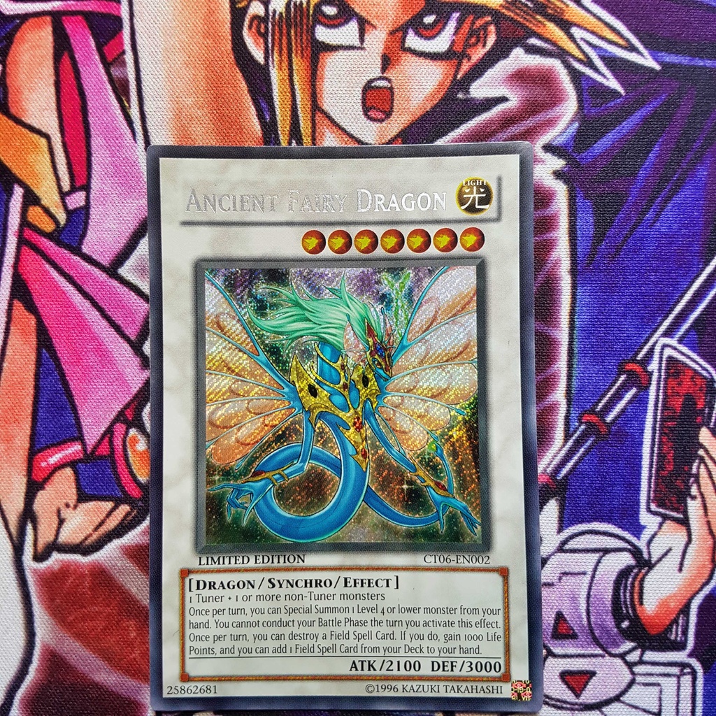 Thẻ bài Yugioh chính hãng | Ancient Fairy Dragon | CT06 Secret Rare