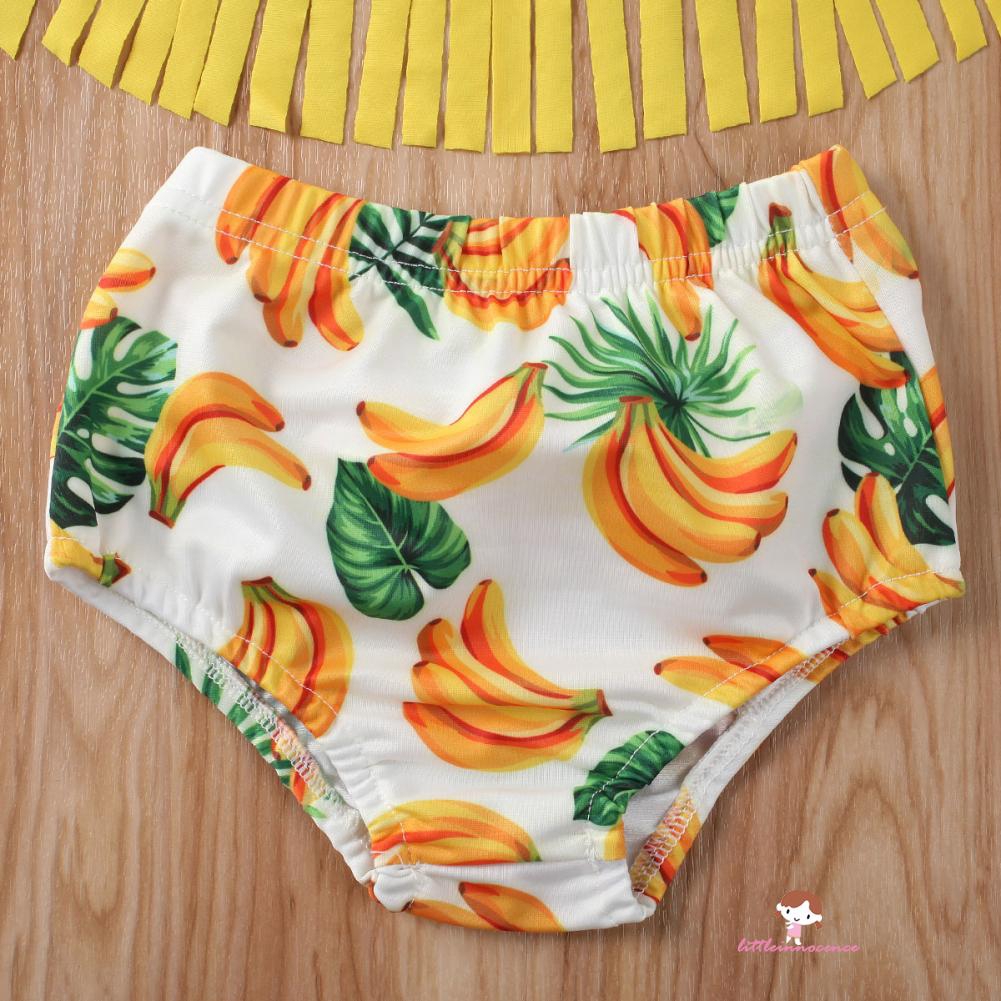 Bikini In Hình Trái Chuối Tua Rua Cho Bé Gái