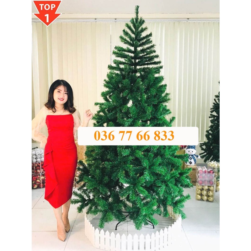 Cây thông noel cao cấp cao 1m,2m,3m- Hàng việt nam sản xuất- Tán lá dày chất lượng chân sắt