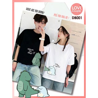 [Dòng Cao Cấp] Áo Thun Cặp Khủng Long Dino Cute DB001 (Kèm Ảnh Thật)