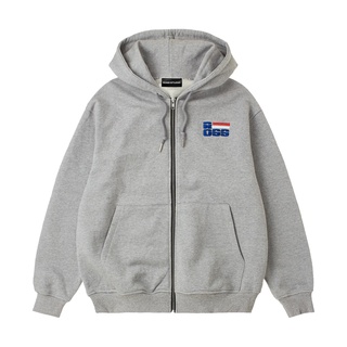 Áo hoodie zip xám logo ross studio nỉ chân cua - full zip hoodie - ross studio
