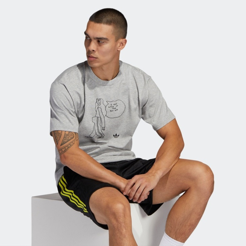 Adidas Originals Authentic Men's T-shirt   I ONLY WALK TEE Sports Short Sleeve GL9975 +++ 100% Authentic Guarantee +++
