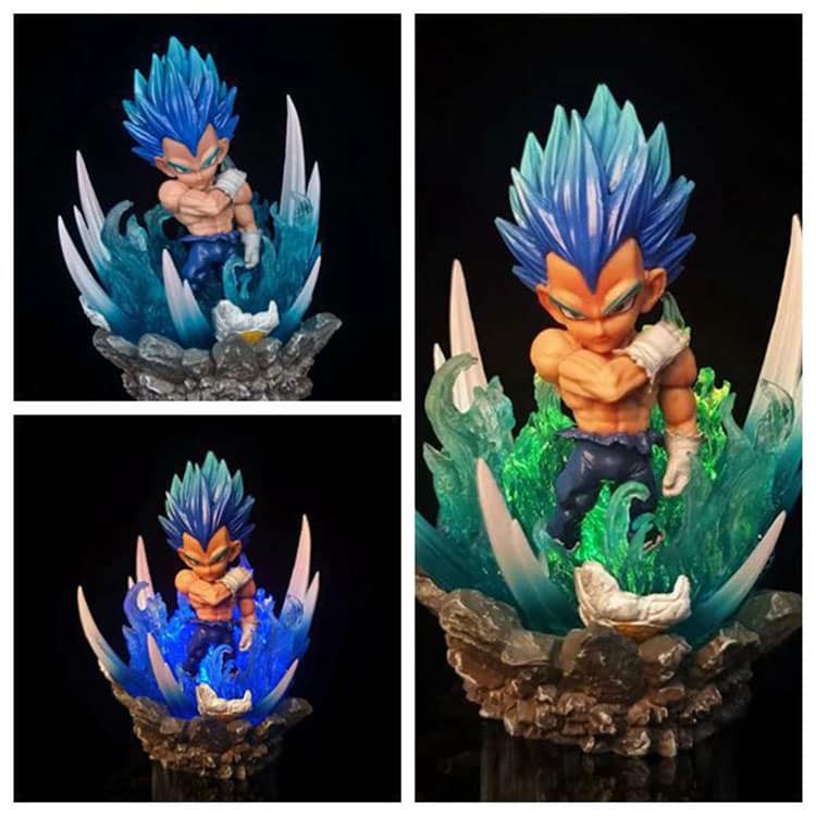 Mô hình Figure Dragon Ball Vegeta Songoku Broly Super Saiyan Ssj Blue Chibi - Kunder