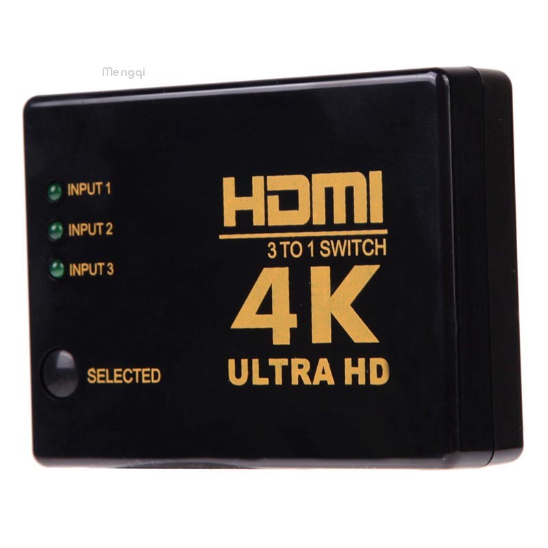 Mengqi✨4K*2K 3In 1Out Port HDMI Switch Switcher Hub Splitter Ultra HD for HDTV PC -dc3145