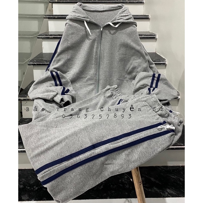 Bộ Thể Thao 2 Sọc Chất Nỉ Dày Đẹp Ulzzang Form Rộng Thụng FREESHIP -Bộ Nỉ Thu Đông Chất Đẹp