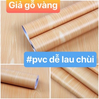 Giấy dán tường cuộn dài 10m khổ rộng 45cm giả gỗ decal giả gỗ sẵn keo hàn quốc giá rẻ