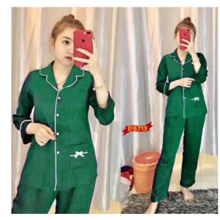 Đồ Bộ Phi Bóng Nơ Túi Quần Dài