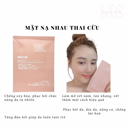 Mặt nạ tế bào gốc nhau thai cừu cuống rốn Nhật Bản Giá Gốc Hộp 50 miếng