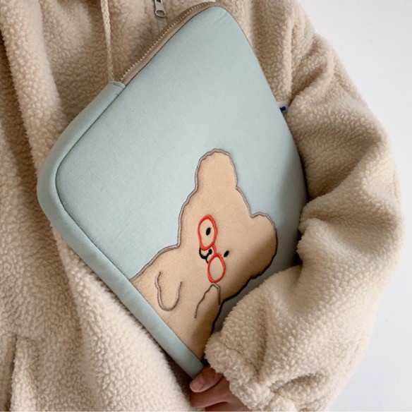 Túi đựng máy tính xách tay chống sốc mềm mại phong cách Hàn Quốc tiện lợi