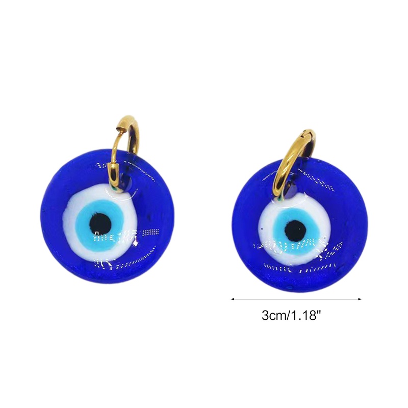1 Cặp Bông Tai Bùa Hộ Mệnh Mắt Quỷ Xanh Thổ Nhĩ Kỳ Cho Nữ