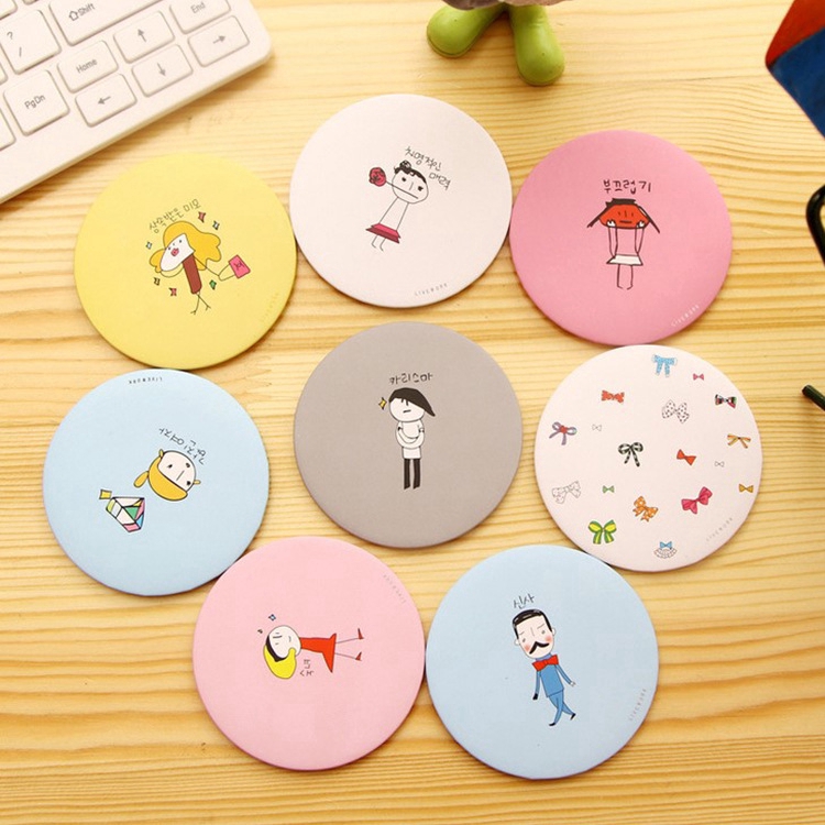 Gương Trang Điểm Mini Bỏ Túi Hình Hoạt Hình Thiết Kế Dễ Thương