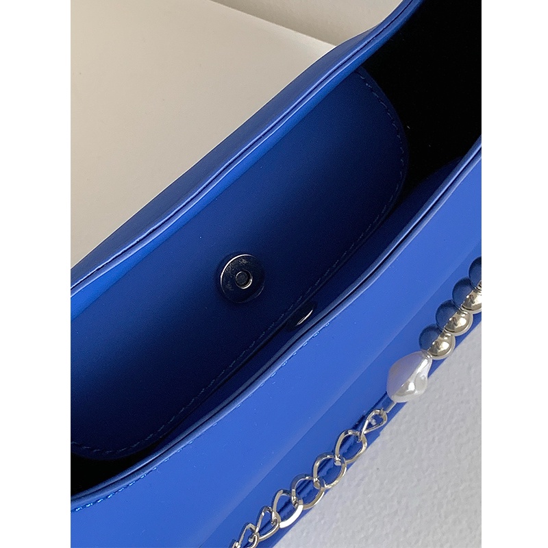 IELGY Túi Đeo Vai Đính Hạt Màu Xanh Dương Thời Trang Cho Nữ