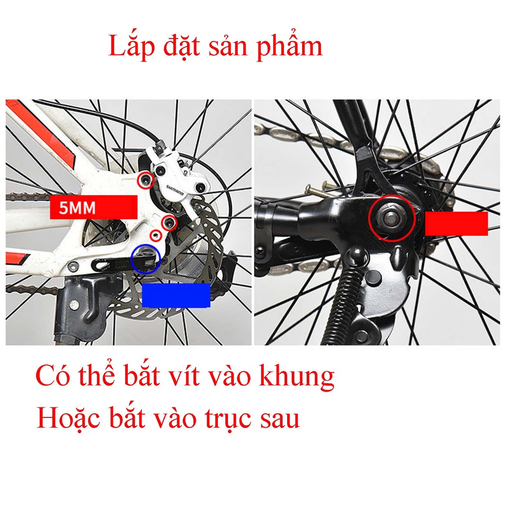 Để chân xe đạp