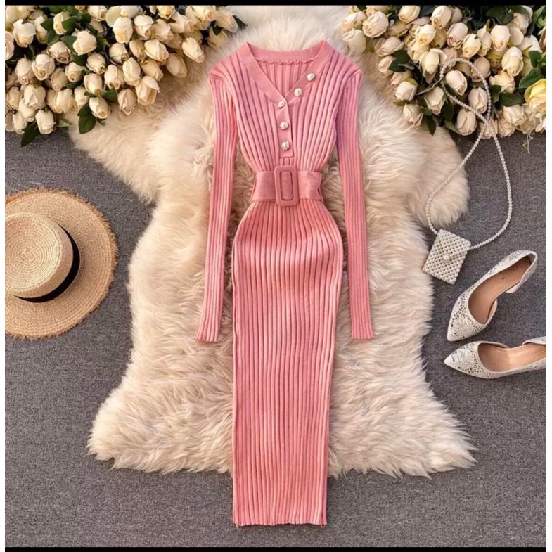 Váy len Body dáng dài