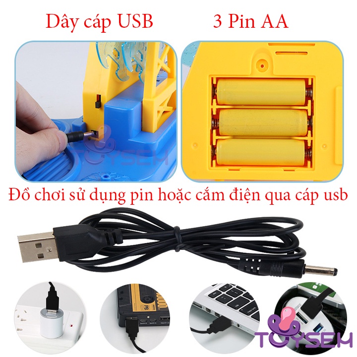 Xe leo vòng đu trượt máng siêu tốc Toysem có đèn led và nhạc cho bé từ 3 tuổi - Đồ chơi trẻ em, quà tặng sinh nhật