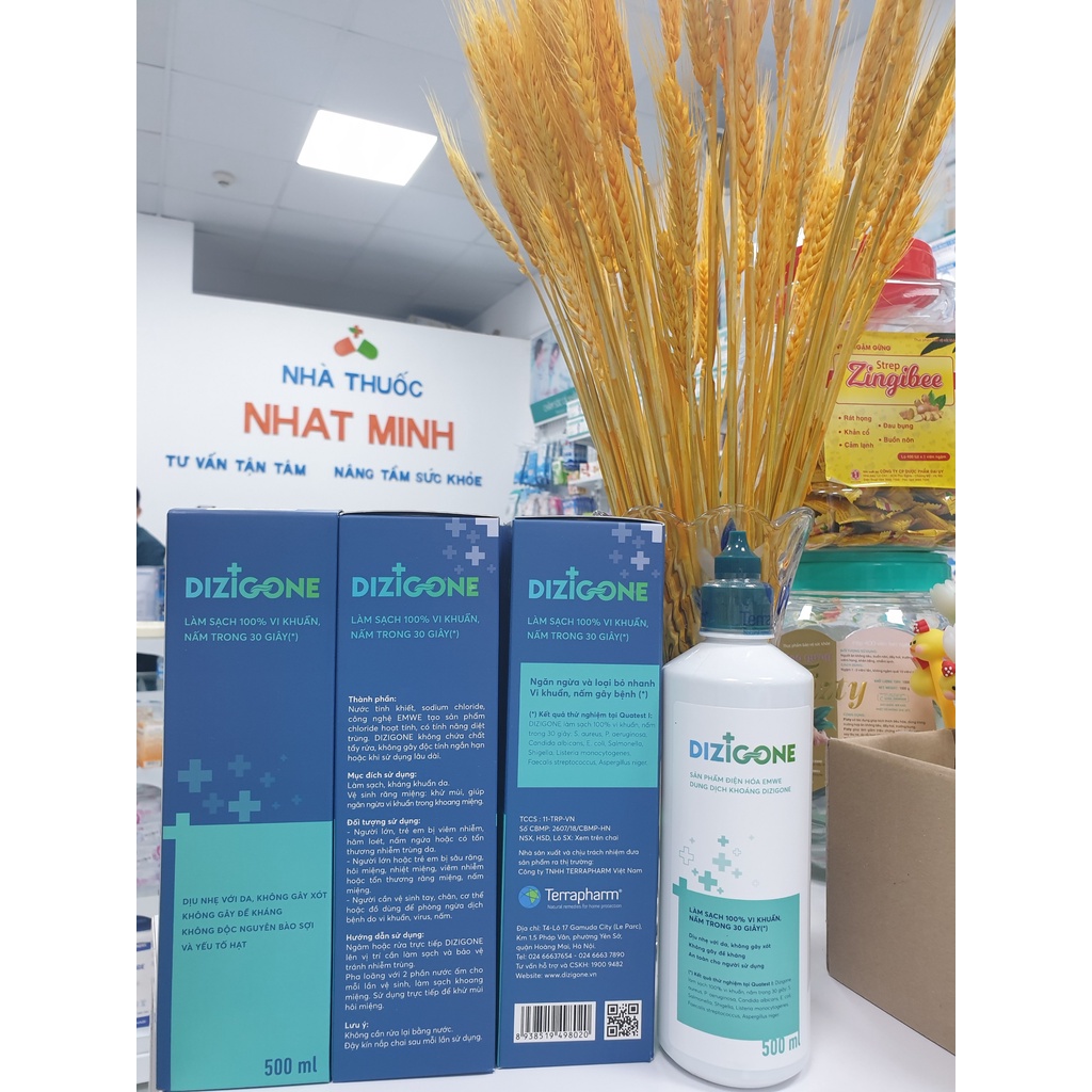 Nước Súc Miệng Diệt Khuẩn Dizigone 500ml Làm Sạch Nấm Miệng, Hôi Miệng.