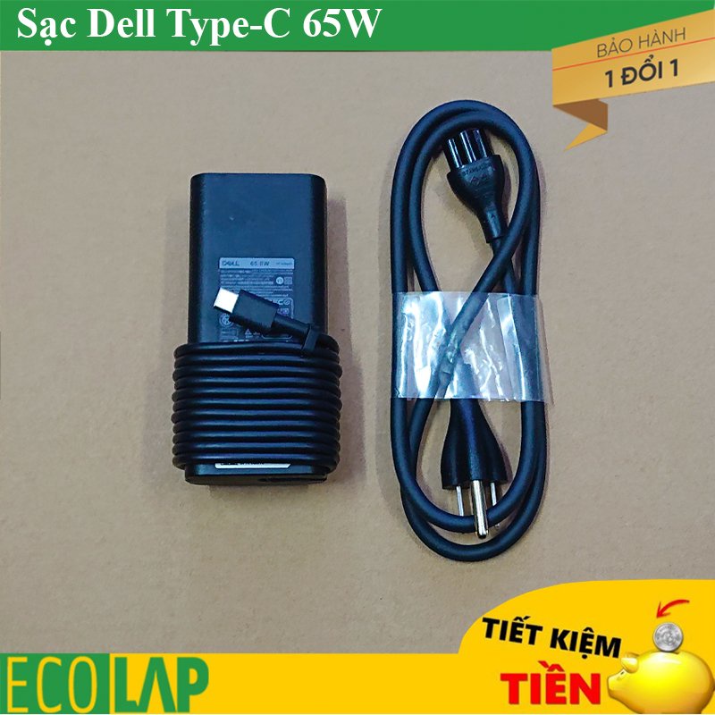 Sạc Dell  TYPE C 65W  Cho Dell Latitude và Laptop sử dụng sạc Type C khác như Lenovo, thinkpad,asus, acer macbôk surface