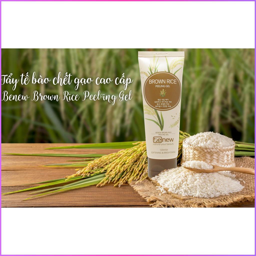 Kem Tẩy Tế Bào Chết - Tẩy Da Chết Mặt Tinh Chất Gạo Benew Hàn Quốc cao cấp, Brown Rice Peeling Gel 120ml hàng chính hãng