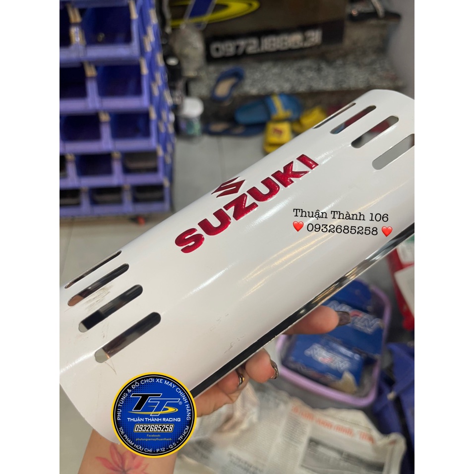 Vỏ lon pô sport chữ đỏ / Xipo / satria