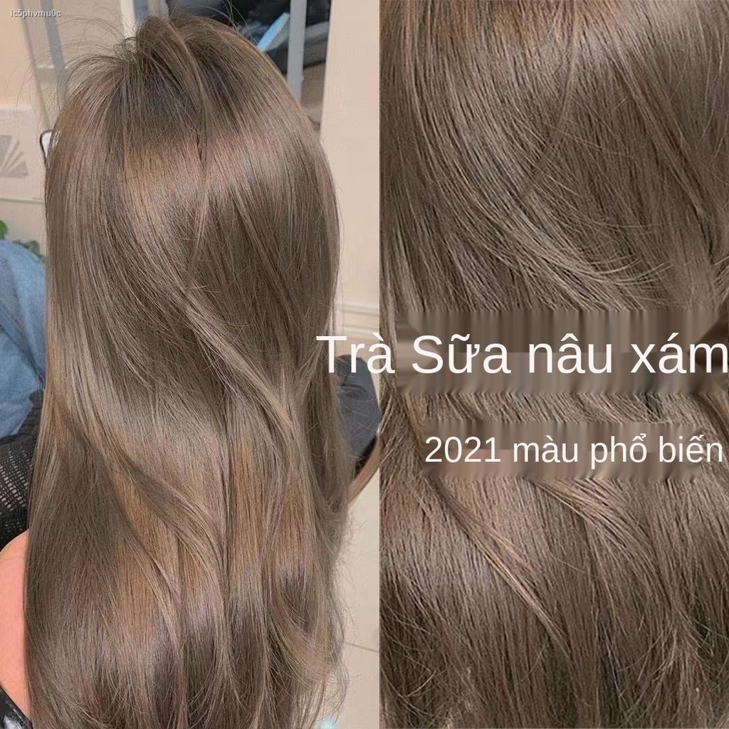 【2021】Thuốc nhuộm tóc 2021 Màu sắc phổ biến tại nhà Học sinh Kem Trà đen xanh sữa Xám nâu Hồng