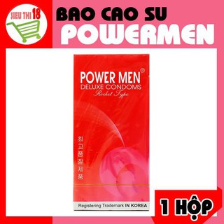 Bao cao su có gân và hạt nổi Power Men Rocket Type Sieu thi 18