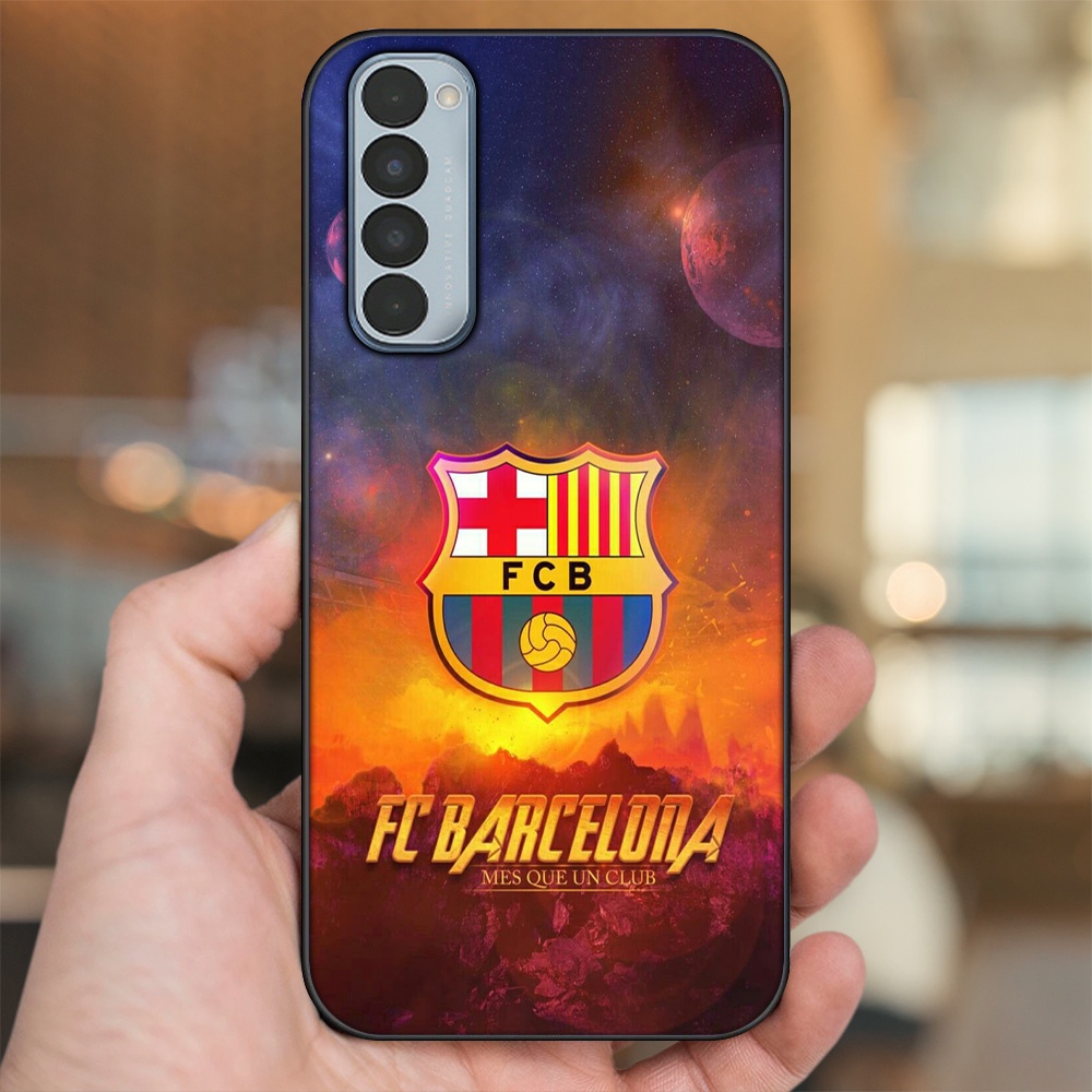Ốp lưng Oppo Reno 4 Pro viền đen in hình Barcelona Barca