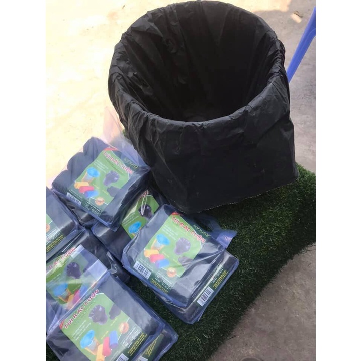 Set 3 cuộn túi nilon đựng rác tự phân hủy bảo vệ môi trường (1kg bịch 3 cuộn)