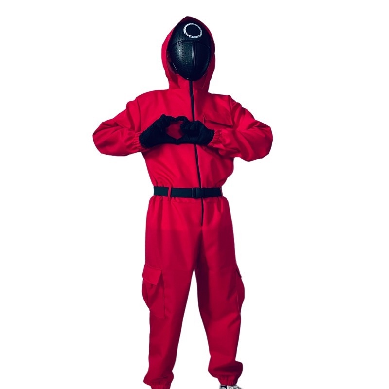 Trang phục cosplay Squid Game cho người lớn trẻ em dịp Halloween
