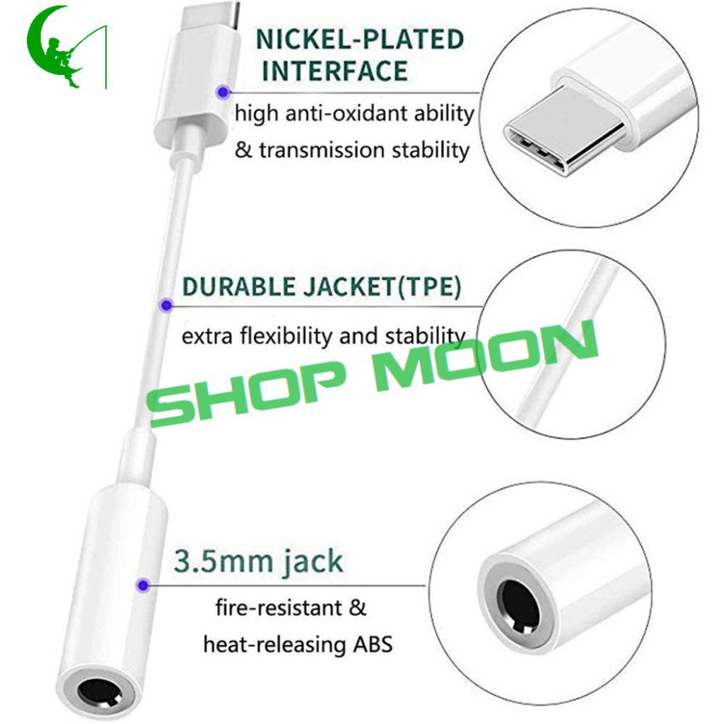 Cáp chuyển đổi cổng IP sang jack tai nghe 3.5 mm - chuyển tai nghe IP sang jack 3.5