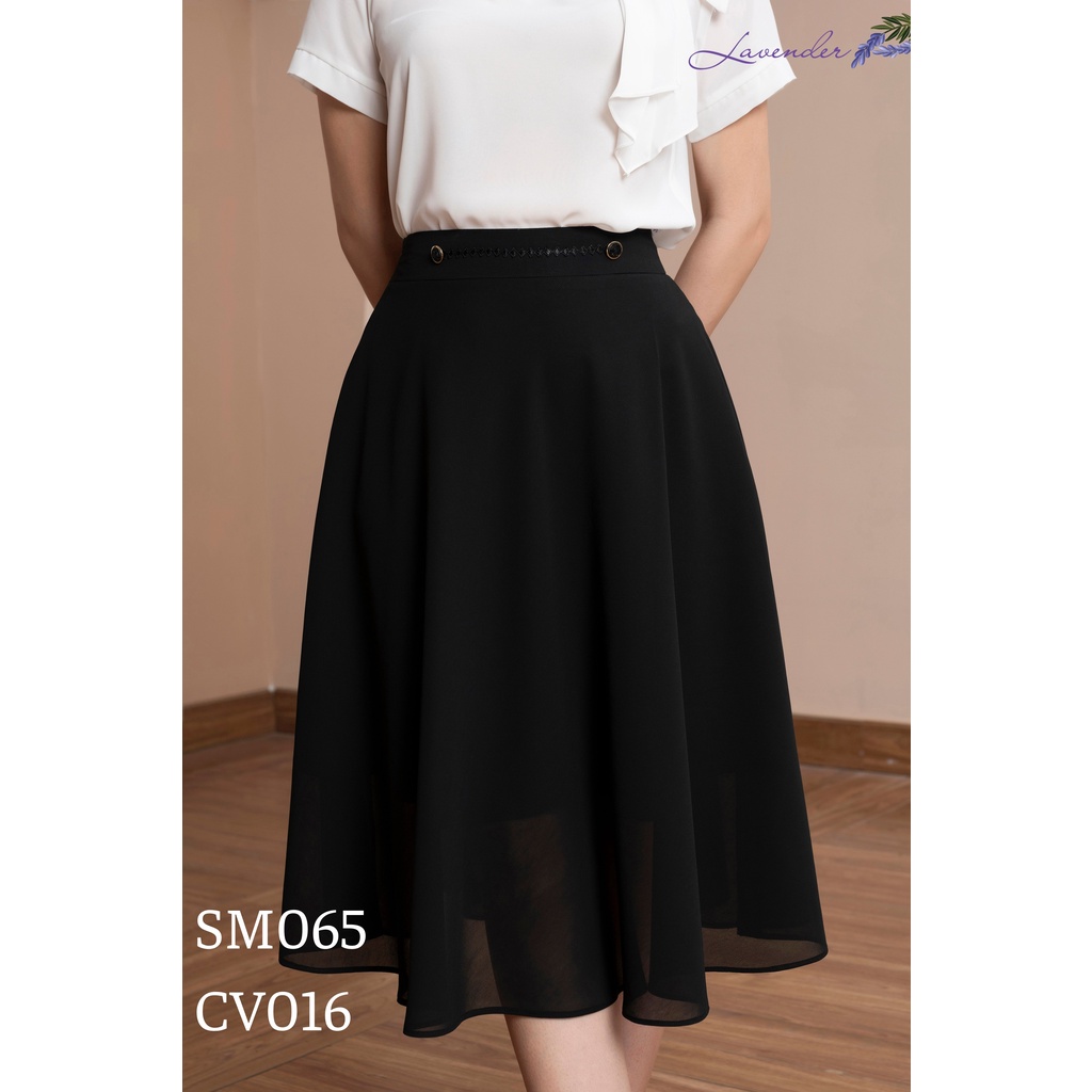 Chân váy xòe dáng dài qua gối màu 2 size s m chất liệu chifon mềm mỏng, may 2 lớp cho chị em diện hè cực dễ chịu.
