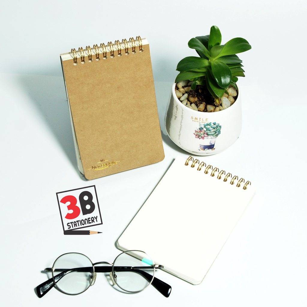 Sổ tay lò xo, kích thước A6, 140 trang.