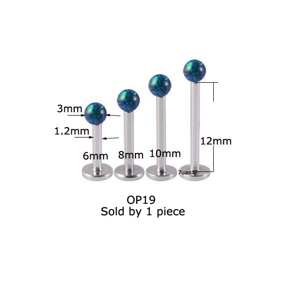 Khuyên tai đính đá thời trang cá tính 16 gauge