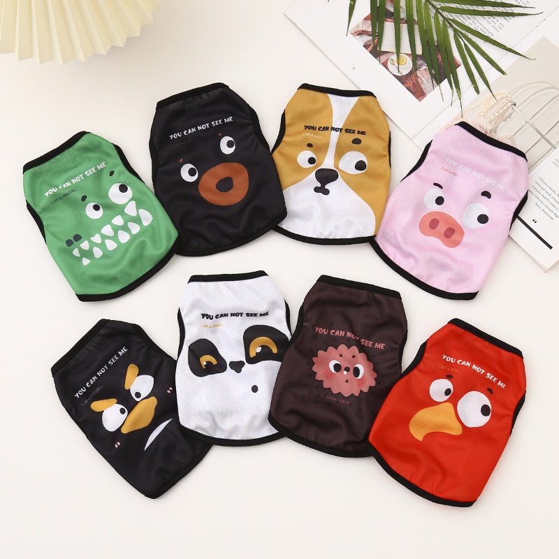 Áo Thun Lưới Thoáng Khí In Họa Tiết Hoạt Hình Dành Cho Cún Cưng Shih Tzu
