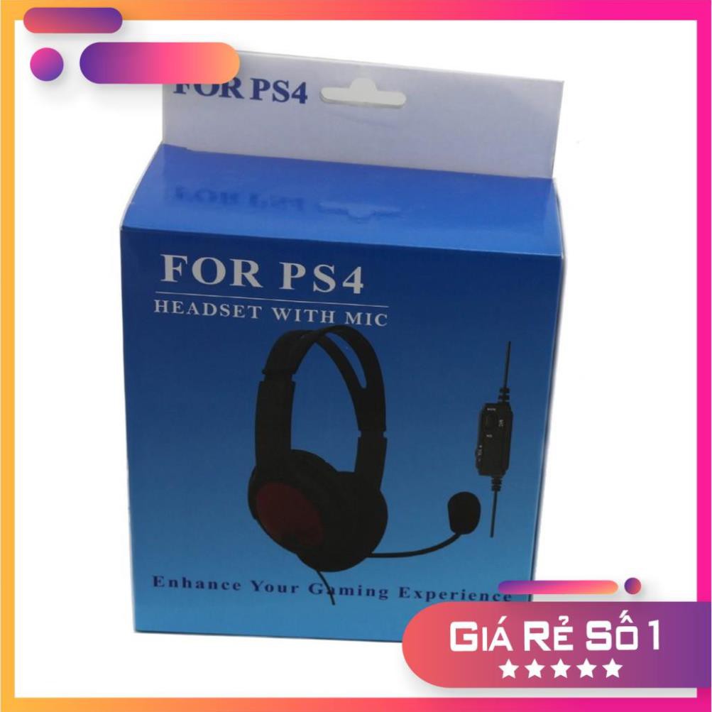 Tai nghe máy tính kèm mic chỉ 1 jack audio 3.5 loại 4 khấc mới dùng trực tiếp cho máy game PS4 | BigBuy360 - bigbuy360.vn