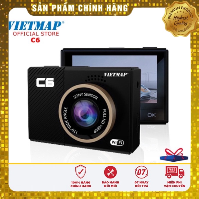 [ Shop Uy Tín ] VietMap C6 - Camera Hành Trình Ô tô Có WiFi + Thẻ 32GB - HÀNG CHÍNH HÃNG