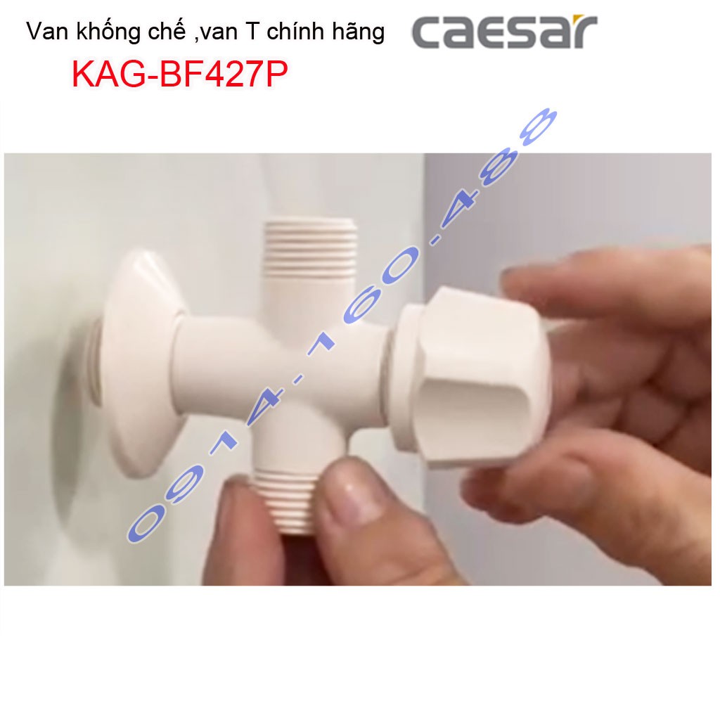 Van khống chế Caesar KAG-BF427P, van giảm áp T khóa chia nước 100% nhựa dùng cho vùng nước phèn nước mặn siêu bền không