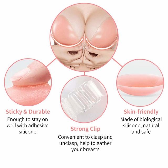Miếng dán ngực Ultra Thin silicone Nâng Ngực Có Thể Tái Sử Dụng siêu mềm êm dán ngực
