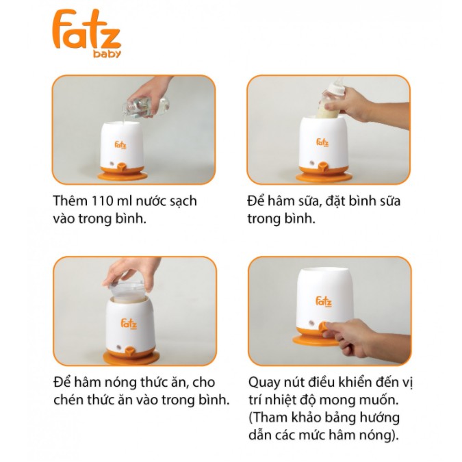 Máy hâm sữa 4 chức năng Fatz Baby chính hãng Mono 2