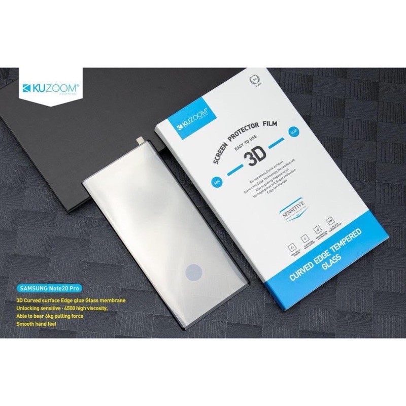 Kính cường lực 6D Kuzoom Samsung Note 20, Note 20 Ultra, Note 10, Note 10 Plus, Note 10 Lite, Note 8, Note 9